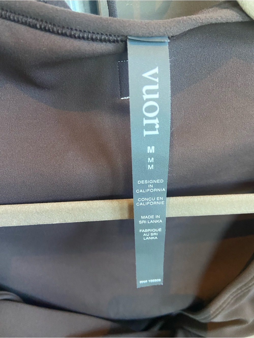 Vuori Brown Wrap Top — AllTheForm™ Long Sleeve - Picture 5 of 5